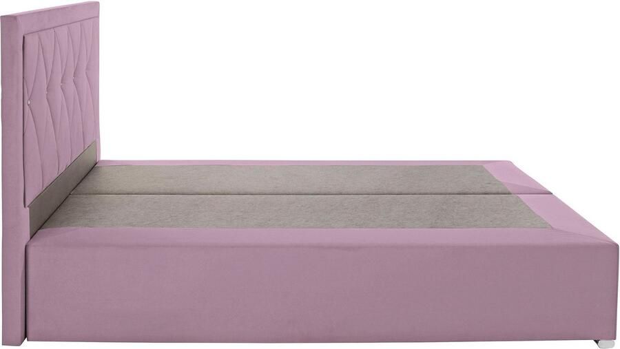 Leonique Boxspring Alfie bestseller optioneel met bedlade met strassteentjes in het hoofdbord h2 h3 en h4 ter keuze - Foto 6