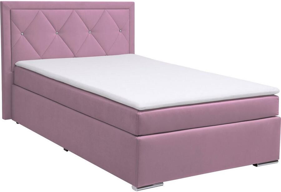 Leonique Boxspring Alfie bestseller optioneel met bedlade met strassteentjes in het hoofdbord h2 h3 en h4 ter keuze - Foto 2