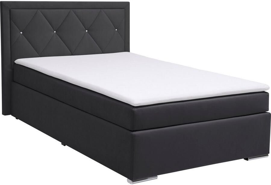 Leonique Boxspring Alfie bestseller optioneel met bedlade met strassteentjes in het hoofdbord h2 h3 en h4 ter keuze - Foto 2