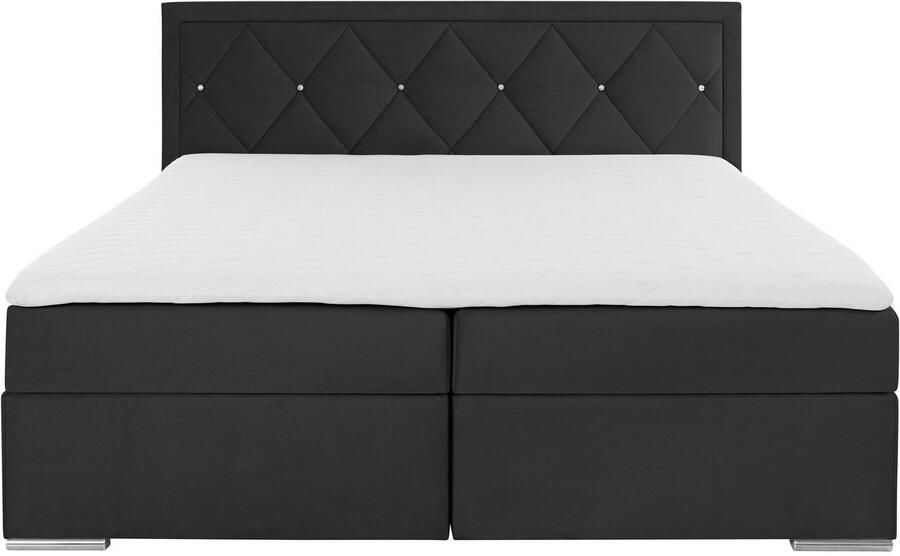 Leonique Boxspring Alfie bestseller optioneel met bedlade met strassteentjes in het hoofdbord h2 h3 en h4 ter keuze - Foto 7
