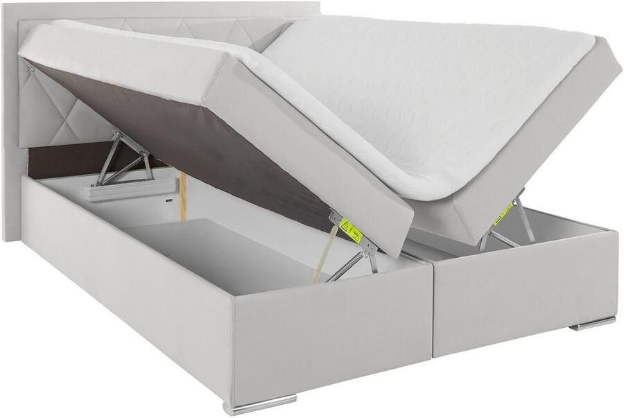 Leonique Boxspring Alfie bestseller optioneel met bedlade met strassteentjes in het hoofdbord h2 h3 en h4 ter keuze - Foto 9