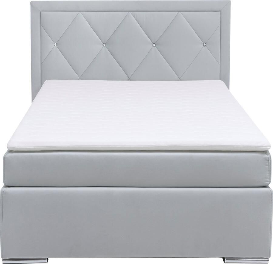 Leonique Boxspring Alfie bestseller optioneel met bedlade met strassteentjes in het hoofdbord h2 h3 en h4 ter keuze - Foto 2