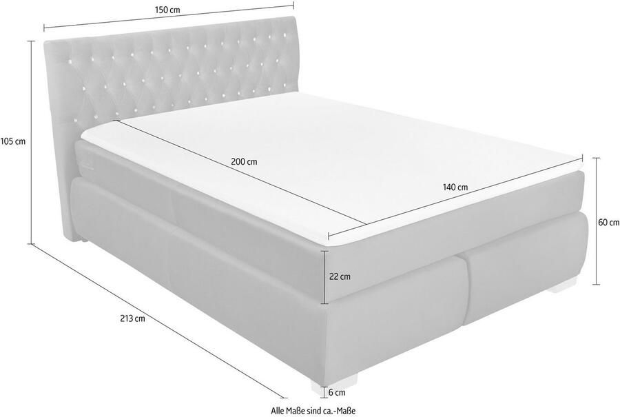 Leonique Boxspring Rumba Pocketveringsmatras in hardheid 3 in 4 breedten incl. topmatras - Foto 3