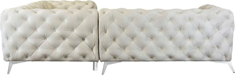 Home affaire Chesterfield-bank Amaury L-vorm Chesterfield-look bxd elk 262 cm kleur van de poten ter keuze - Foto 6