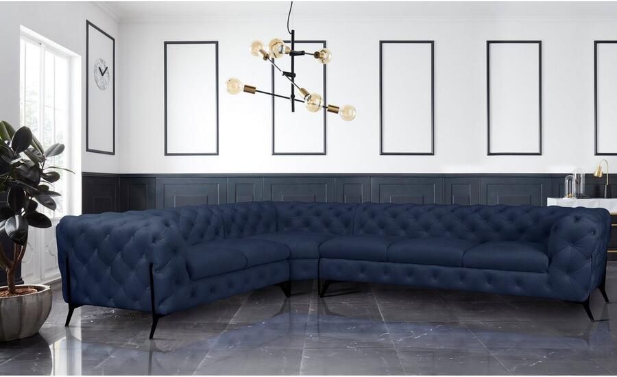 Home affaire Chesterfield-bank Amaury L-vorm grote hoekbank chesterfield-look breedte 323 cm kleur van de poten ter keuze - Foto 2
