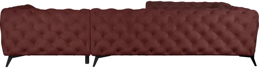 Leonique Chesterfield-bank Amaury L-vorm grote hoekbank chesterfield-look breedte 323 cm kleur van de poten ter keuze - Foto 9