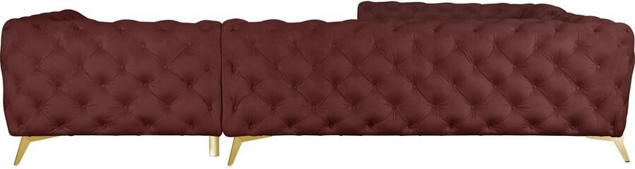 Leonique Chesterfield-bank Amaury L-vorm grote hoekbank chesterfield-look breedte 323 cm kleur van de poten ter keuze - Foto 9