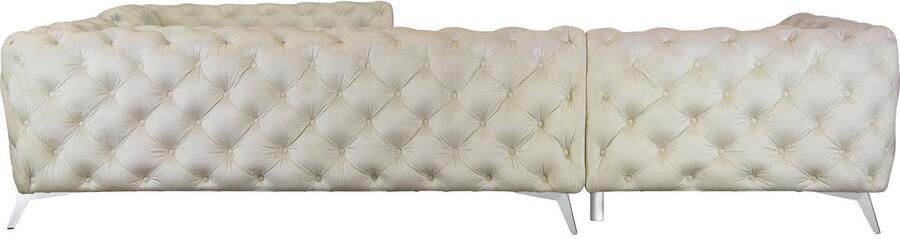 Leonique Chesterfield-bank Amaury L-vorm grote hoekbank chesterfield-look breedte 323 cm kleur van de poten ter keuze - Foto 10