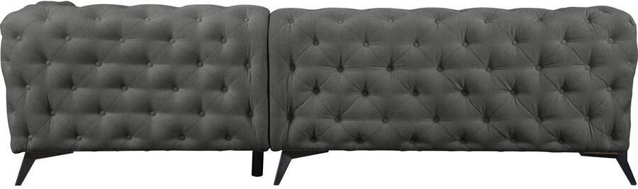 Leonique Chesterfield-bank Amaury L-vorm grote hoekbank chesterfield-look breedte 323 cm kleur van de poten ter keuze - Foto 6