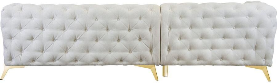 Leonique Chesterfield-bank Amaury L-vorm grote hoekbank chesterfield-look breedte 323 cm kleur van de poten ter keuze - Foto 8