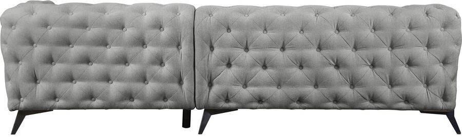 Leonique Chesterfield-bank Amaury L-vorm grote hoekbank chesterfield-look breedte 323 cm kleur van de poten ter keuze - Foto 6