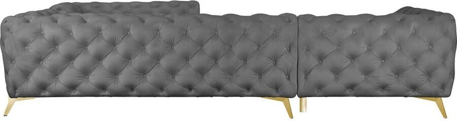 Leonique Chesterfield-bank Amaury L-vorm grote hoekbank chesterfield-look breedte 323 cm kleur van de poten ter keuze - Foto 8