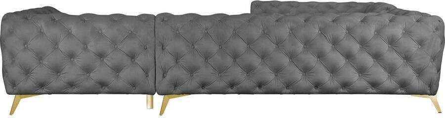 Leonique Chesterfield-bank Amaury L-vorm grote hoekbank chesterfield-look breedte 323 cm kleur van de poten ter keuze - Foto 9