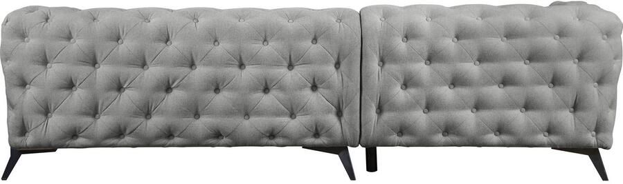 Leonique Chesterfield-bank Amaury L-vorm grote hoekbank chesterfield-look breedte 323 cm kleur van de poten ter keuze - Foto 8