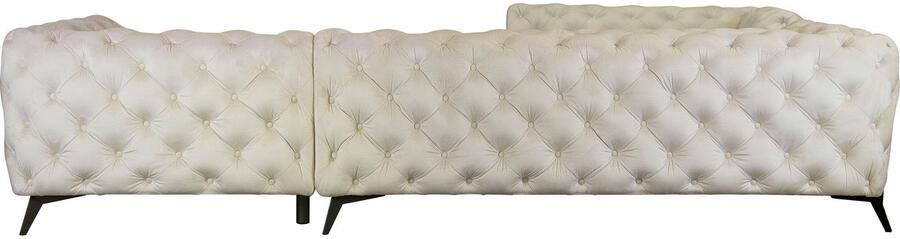 Leonique Chesterfield-bank Amaury L-vorm grote hoekbank chesterfield-look breedte 323 cm kleur van de poten ter keuze - Foto 10