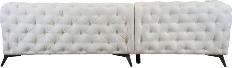 Leonique Chesterfield-bank Amaury L-vorm grote hoekbank chesterfield-look breedte 323 cm kleur van de poten ter keuze - Foto 8