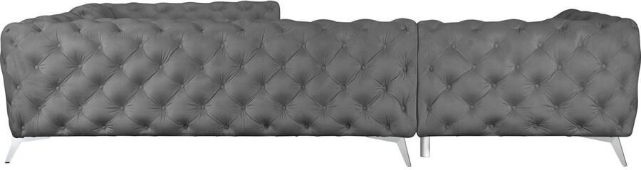 Leonique Chesterfield-bank Amaury L-vorm grote hoekbank chesterfield-look breedte 323 cm kleur van de poten ter keuze - Foto 8