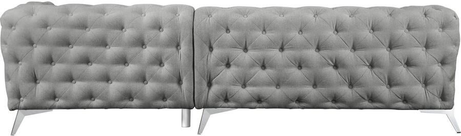 Home affaire Chesterfield-bank Amaury L-vorm grote hoekbank chesterfield-look breedte 323 cm kleur van de poten ter keuze - Foto 6