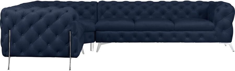 Home affaire Chesterfield-bank Amaury L-vorm grote hoekbank chesterfield-look breedte 323 cm kleur van de poten ter keuze - Foto 5