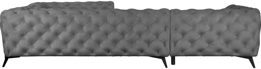 Leonique Chesterfield-bank Amaury L-vorm grote hoekbank chesterfield-look breedte 323 cm kleur van de poten ter keuze - Foto 9