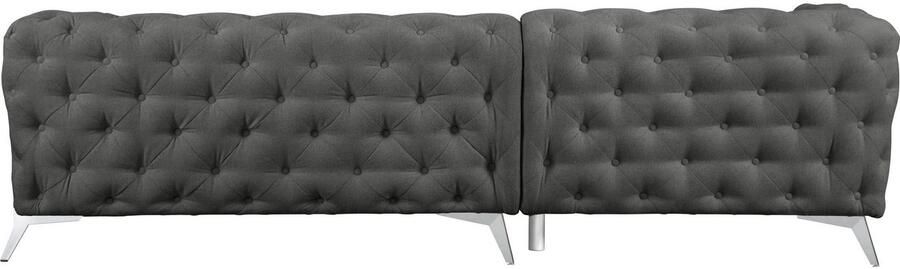 Home affaire Chesterfield-bank Amaury L-vorm grote hoekbank chesterfield-look breedte 323 cm kleur van de poten ter keuze - Foto 6