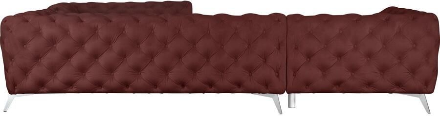 Leonique Chesterfield-bank Amaury L-vorm grote hoekbank chesterfield-look breedte 323 cm kleur van de poten ter keuze - Foto 7