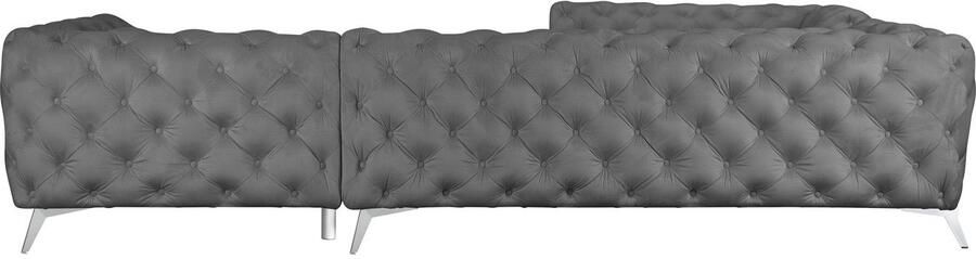 Leonique Chesterfield-bank Amaury L-vorm grote hoekbank chesterfield-look breedte 323 cm kleur van de poten ter keuze - Foto 9