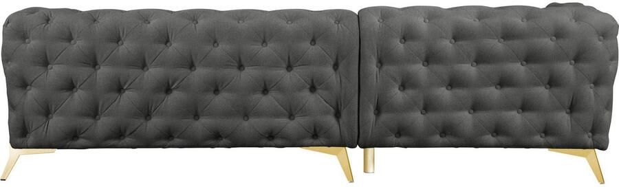 Home affaire Chesterfield-bank Amaury L-vorm grote hoekbank chesterfield-look breedte 323 cm kleur van de poten ter keuze - Foto 5
