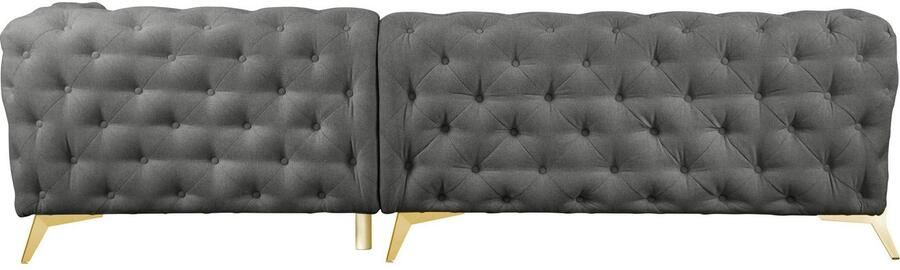 Leonique Chesterfield-bank Amaury L-vorm moderne chersterfield-look breedte 262 cm kleur van de poten ter keuze - Foto 11