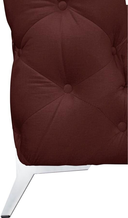 Leonique Chesterfield-bank Amaury L-vorm moderne chersterfield-look breedte 262 cm kleur van de poten ter keuze - Foto 2