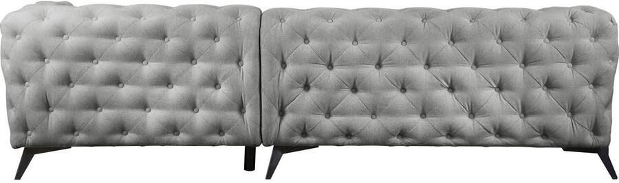 Leonique Chesterfield-bank Amaury L-vorm moderne chersterfield-look breedte 262 cm kleur van de poten ter keuze - Foto 11