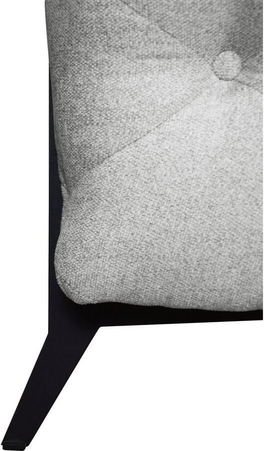 Leonique Chesterfield-bank Amaury L-vorm moderne chersterfield-look breedte 262 cm kleur van de poten ter keuze - Foto 3