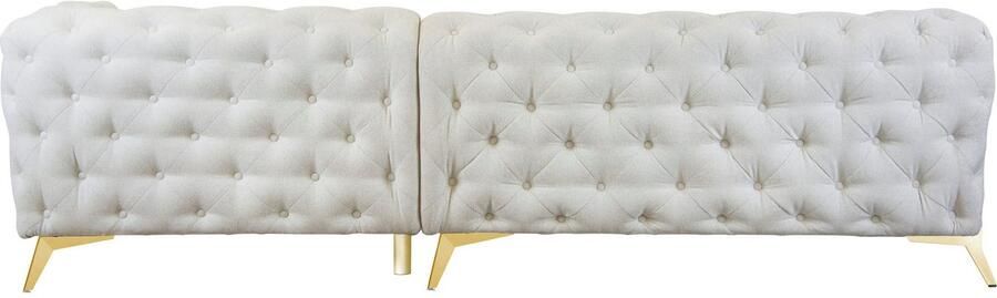 Leonique Chesterfield-bank Amaury L-vorm moderne chersterfield-look breedte 262 cm kleur van de poten ter keuze - Foto 11