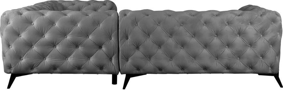 Leonique Chesterfield-bank Amaury L-vorm moderne chersterfield-look breedte 262 cm kleur van de poten ter keuze - Foto 11