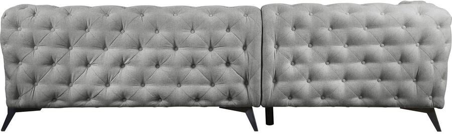 Leonique Chesterfield-bank Amaury L-vorm moderne chersterfield-look breedte 262 cm kleur van de poten ter keuze - Foto 10