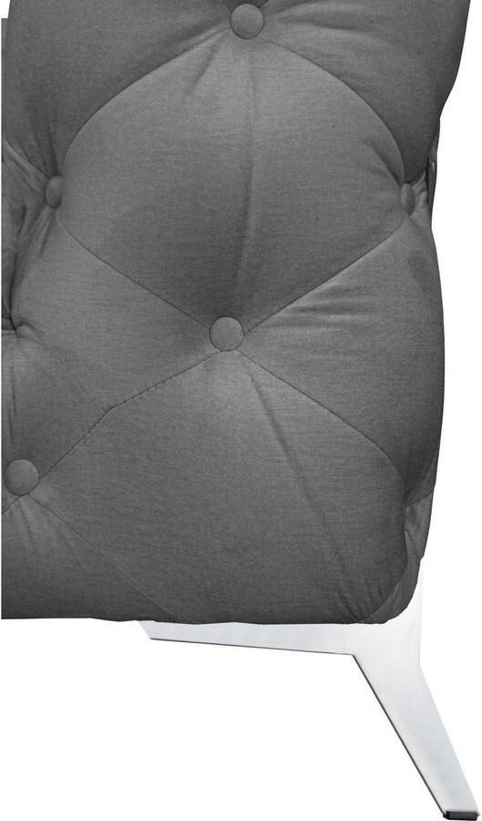 Leonique Chesterfield-bank Amaury L-vorm moderne chersterfield-look breedte 262 cm kleur van de poten ter keuze - Foto 3