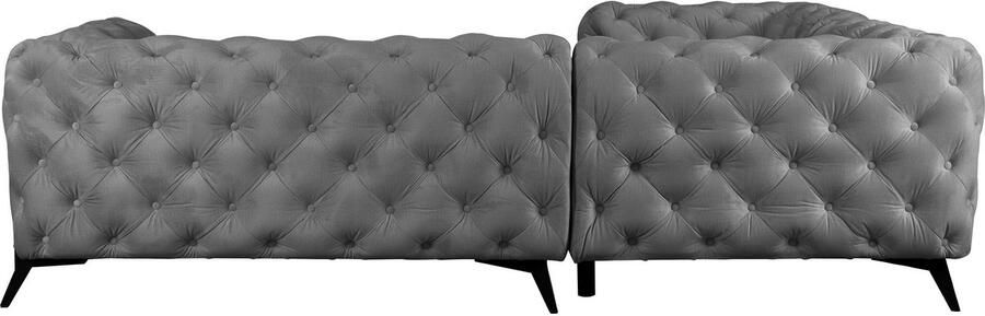 Home affaire Chesterfield-bank Amaury L-vorm moderne chersterfield-look breedte 262 cm kleur van de poten ter keuze - Foto 5