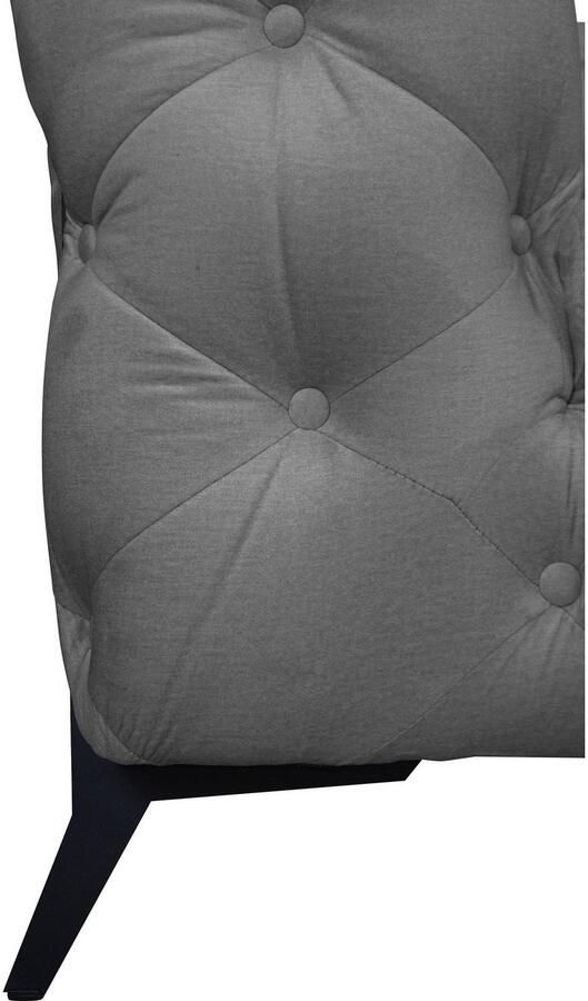 Leonique Chesterfield-bank Amaury L-vorm moderne chersterfield-look breedte 262 cm kleur van de poten ter keuze - Foto 2