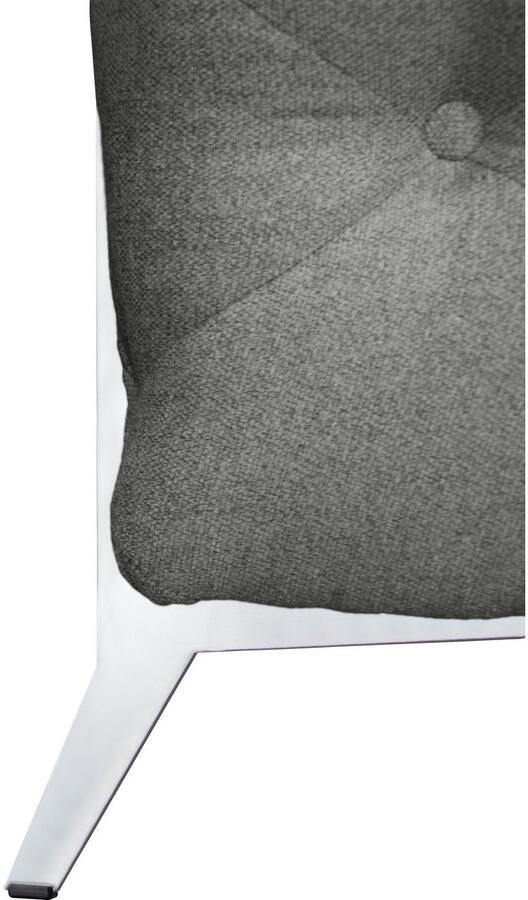 Leonique Chesterfield-bank Amaury L-vorm moderne chersterfield-look breedte 262 cm kleur van de poten ter keuze - Foto 2