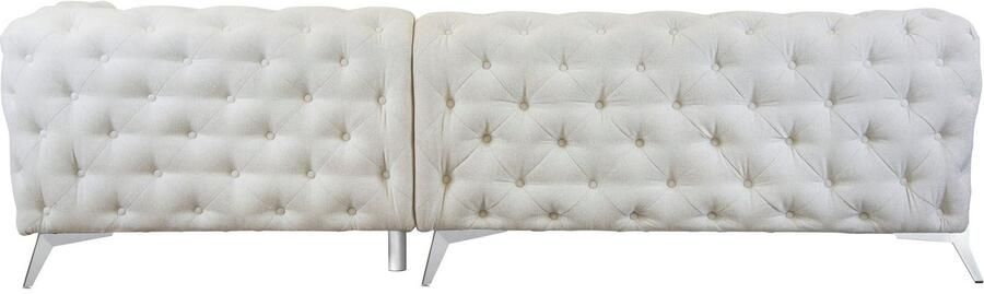 Leonique Chesterfield-bank Amaury L-vorm moderne chersterfield-look breedte 262 cm kleur van de poten ter keuze - Foto 12