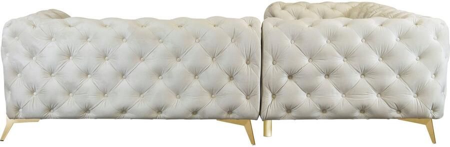 Home affaire Chesterfield-bank Amaury L-vorm moderne chersterfield-look breedte 262 cm kleur van de poten ter keuze - Foto 6
