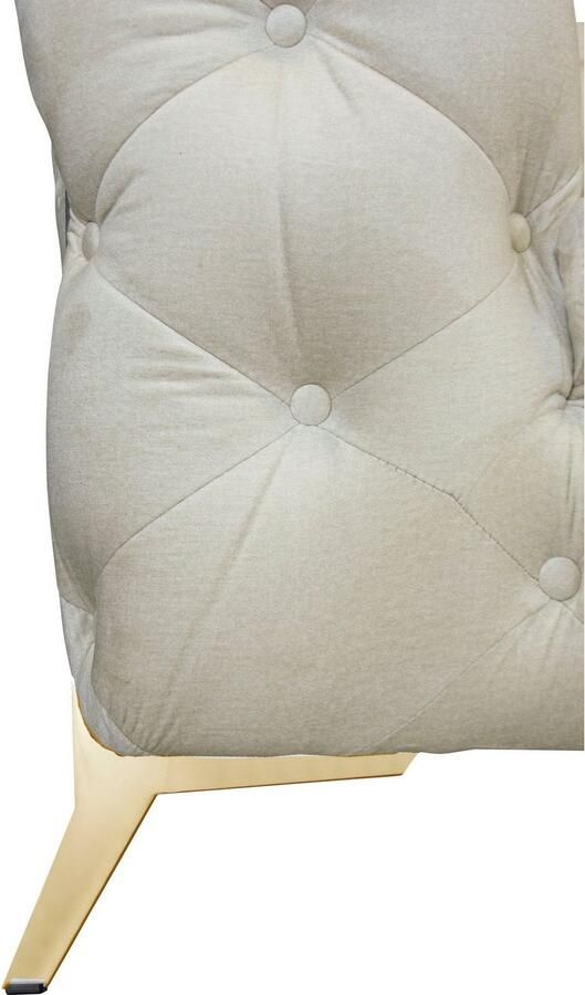 Leonique Chesterfield-bank Amaury L-vorm moderne chersterfield-look breedte 262 cm kleur van de poten ter keuze - Foto 3