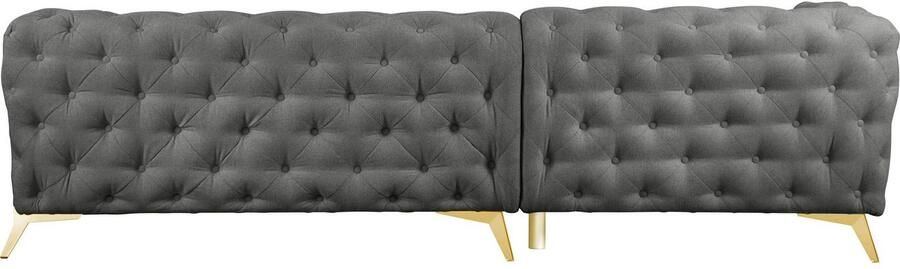 Leonique Chesterfield-bank Amaury L-vorm moderne chersterfield-look breedte 262 cm kleur van de poten ter keuze - Foto 10