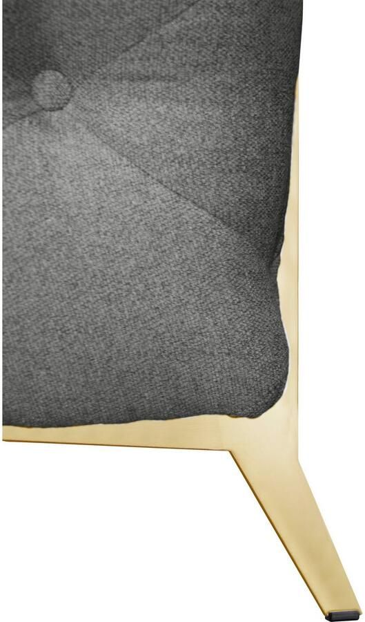 Leonique Chesterfield-bank Amaury L-vorm moderne chersterfield-look breedte 262 cm kleur van de poten ter keuze - Foto 2