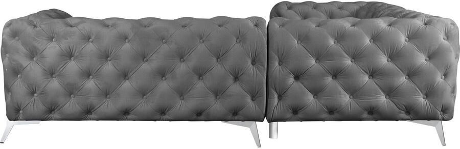 Home affaire Chesterfield-bank Amaury L-vorm moderne chersterfield-look breedte 262 cm kleur van de poten ter keuze - Foto 6