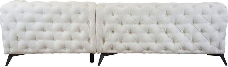 Leonique Chesterfield-bank Amaury L-vorm moderne chersterfield-look breedte 262 cm kleur van de poten ter keuze - Foto 11