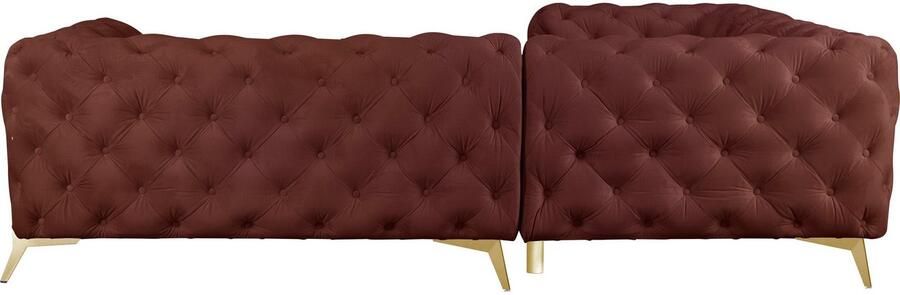 Home affaire Chesterfield-bank Amaury L-vorm moderne chersterfield-look breedte 262 cm kleur van de poten ter keuze - Foto 6