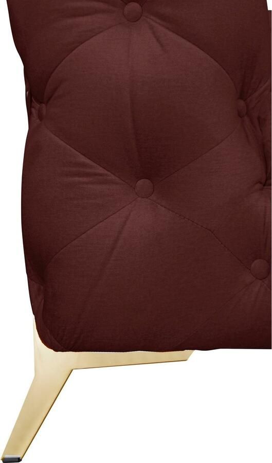 Leonique Chesterfield-bank Amaury L-vorm moderne chersterfield-look breedte 262 cm kleur van de poten ter keuze - Foto 2