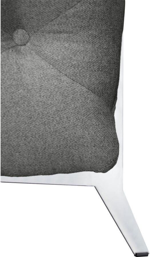 Leonique Chesterfield-bank Amaury L-vorm moderne chersterfield-look breedte 262 cm kleur van de poten ter keuze - Foto 3