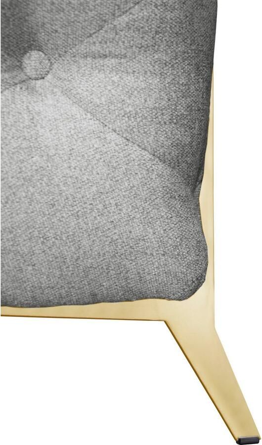 Leonique Chesterfield-bank Amaury L-vorm moderne chersterfield-look breedte 262 cm kleur van de poten ter keuze - Foto 2